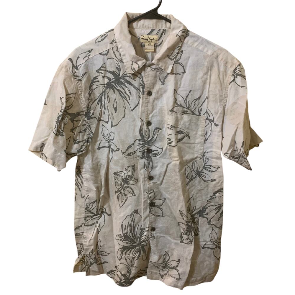 Panama Jack Mens Short Sleeve Button Down Hawaiian Shirt Size Medium